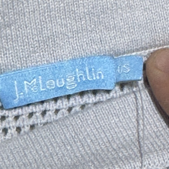 J McLaughlin Asha Poncho Knit Coastal Lilac Boho Chic Cottage Core NWT $148 OS - Picture 5 of 6